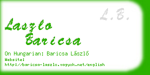 laszlo baricsa business card