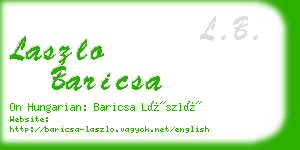 laszlo baricsa business card